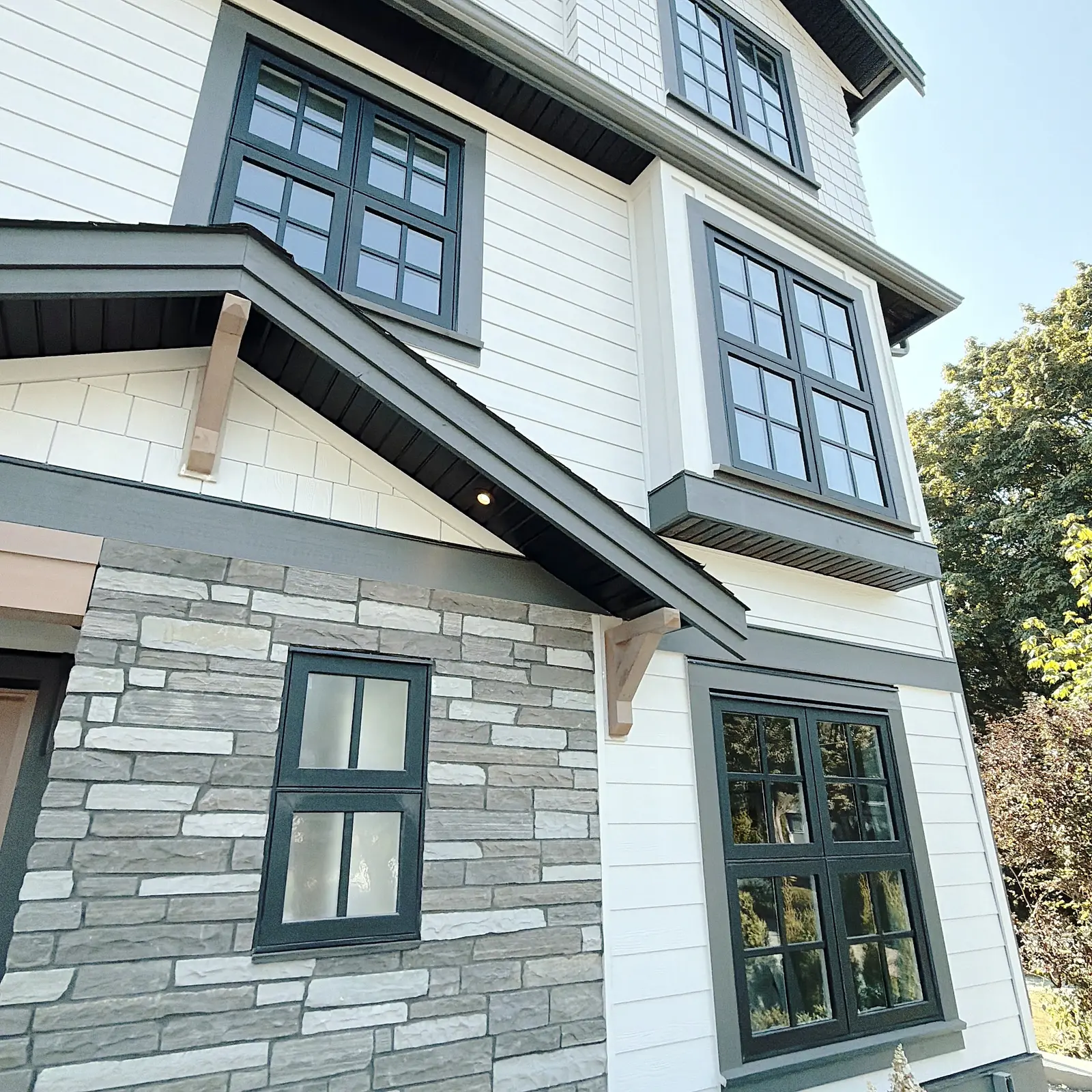 Hardie & Fiber-Cement Siding, craftsmanship close-up by Moonrise Construction, Fraser Valley