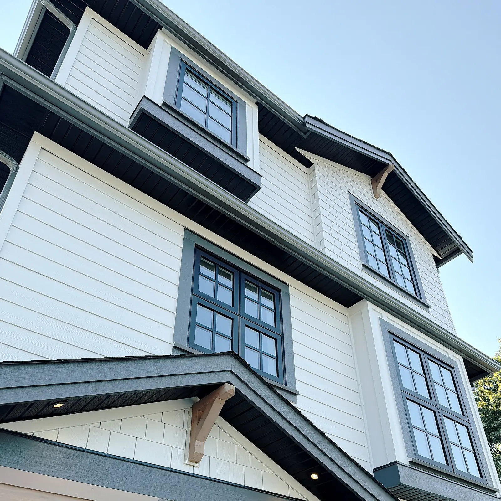 Hardie & Fiber-Cement Siding, craftsmanship close-up by Moonrise Construction, Fraser Valley
